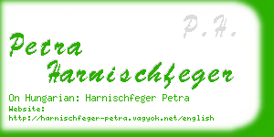 petra harnischfeger business card